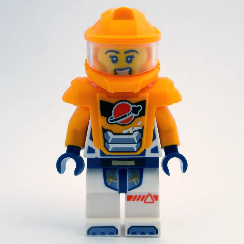 Astronaut, White Spacesuit, Bright Light Oran… — minifigurine LEGO | Brick Broker