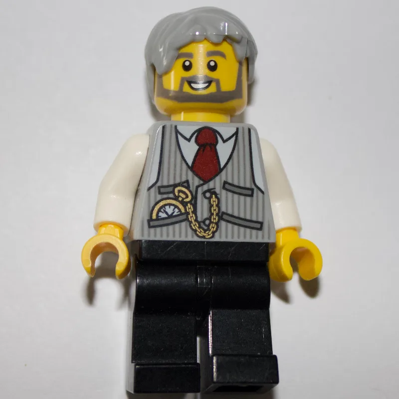 Light Bluish Grey Torso Jacket, Black Legs, L… — minifigurine LEGO | Brick Broker