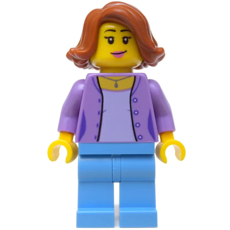 Woman, Open Medium Lavender Shirt over Lavend… — minifigurine LEGO | Brick Broker