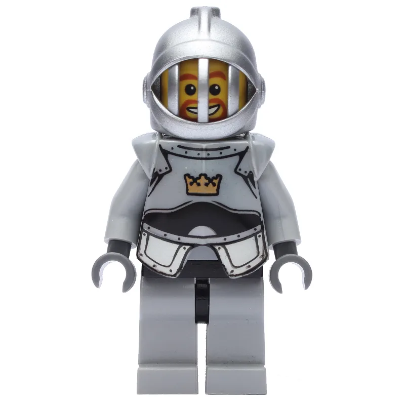 Knight, Gray, Armor, Helmet with Grille, Goat… — minifigurine LEGO | Brick Broker