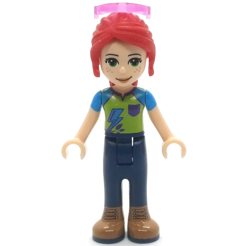 Mia - Lime/Azure Top, Dark Blue Trousers, Gla… — minifigurine LEGO | Brick Broker