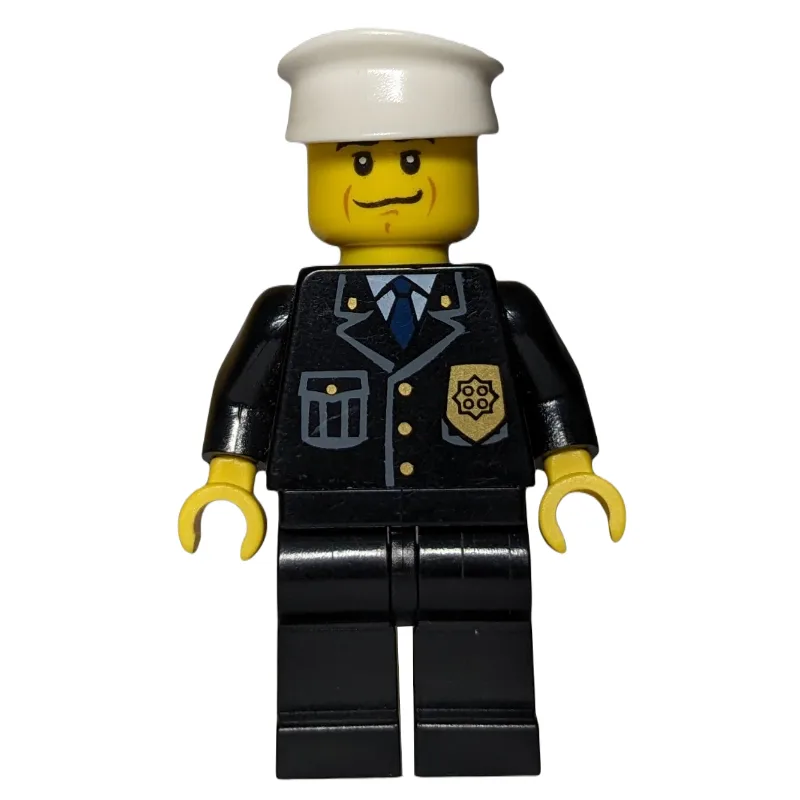 Policeman, Black Jacket with Pocket and Badge… — minifigurine LEGO | Brick Broker