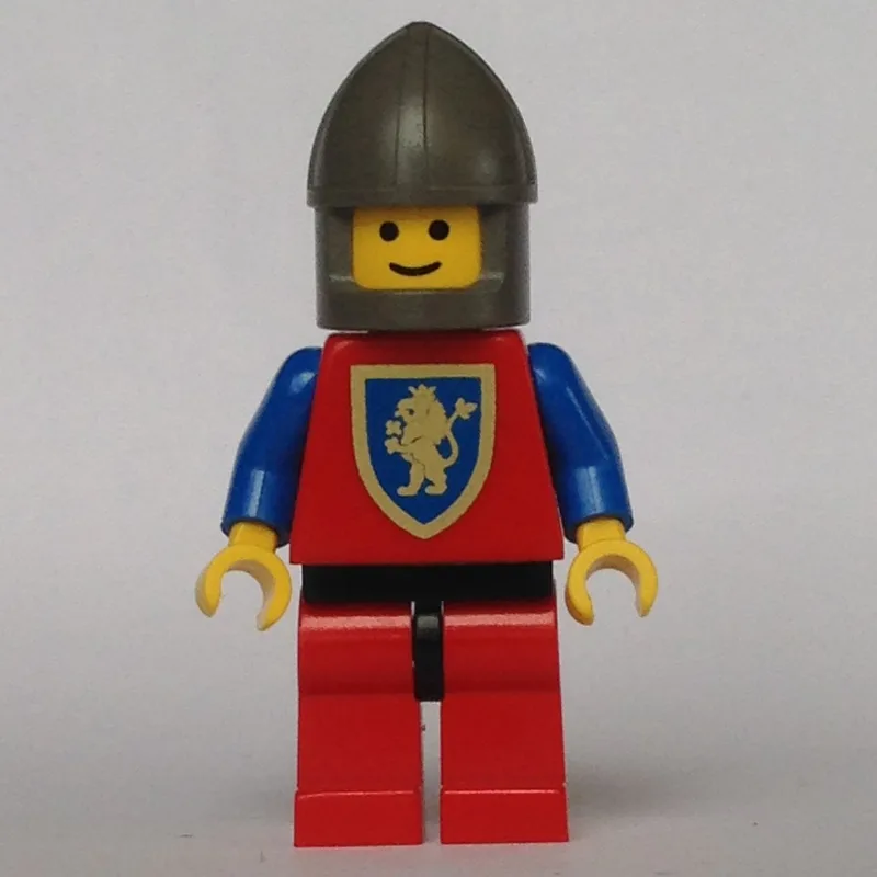 Knight (Crusader Lion) - Red Legs, Chin-Guard — minifigurine LEGO | Brick Broker