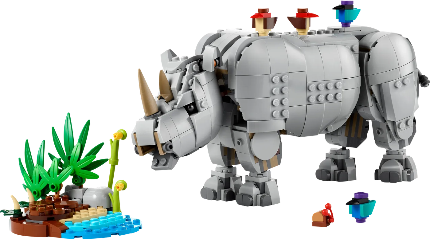 LEGO 31171 Animaux Sauvages : Rhinocéros Majestueux avec Oiseaux - prix | Brick Broker
