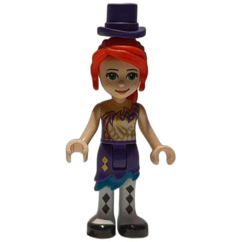 Mia - Gold/Dark Purple Top, Dark Purple Skirt — minifigurine LEGO | Brick Broker