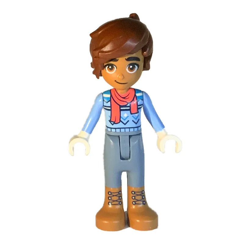 Leo - Bright Light Blue Sweater, Sand Blue Le… — minifigurine LEGO | Brick Broker