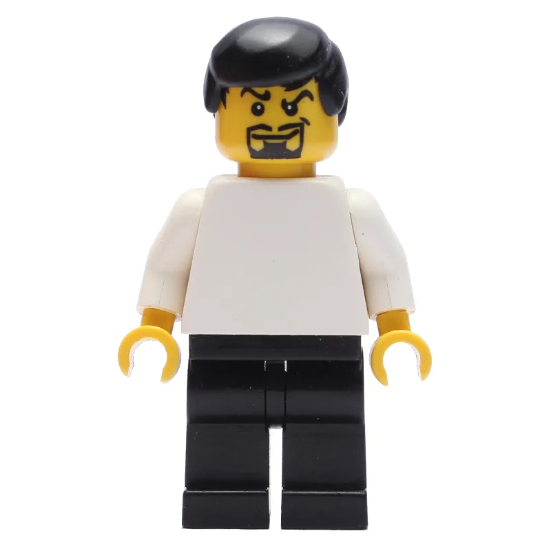 Soccer Player White Plain Torso, Black Legs 3 — minifigurine LEGO | Brick Broker