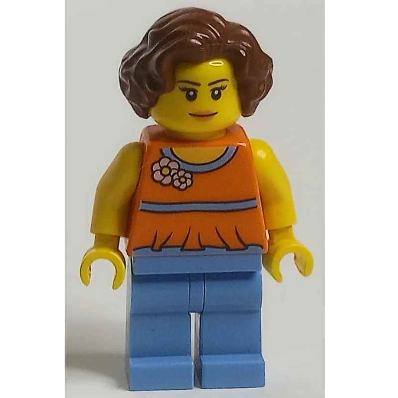 Orange Torso, Medium Blue Legs, Reddish Brown… — minifigurine LEGO | Brick Broker