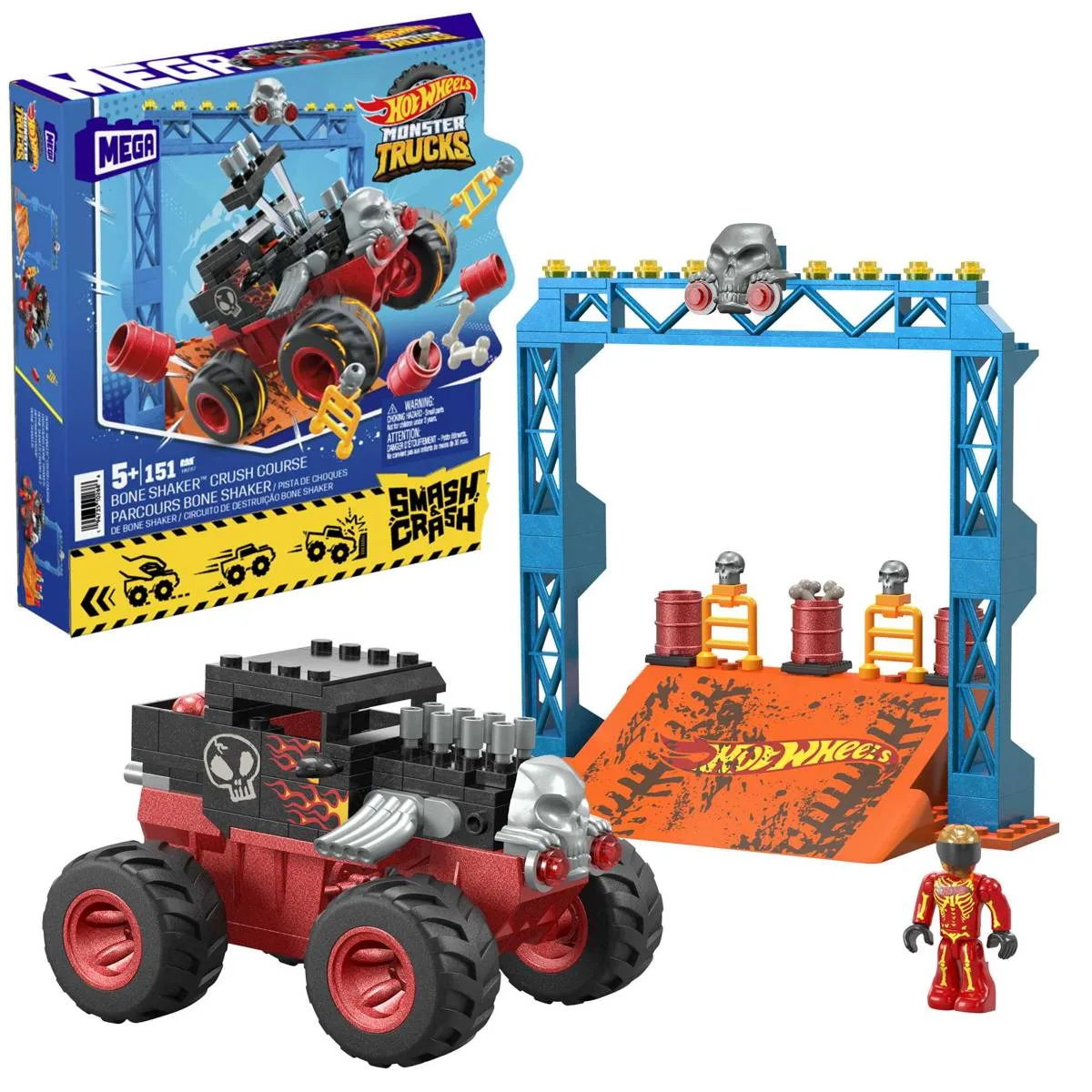 Mattel Ensemble MEGA Hot Wheels™ Smash-Und-Crash Bone Shaker (HKF87) - prix | Brick Broker