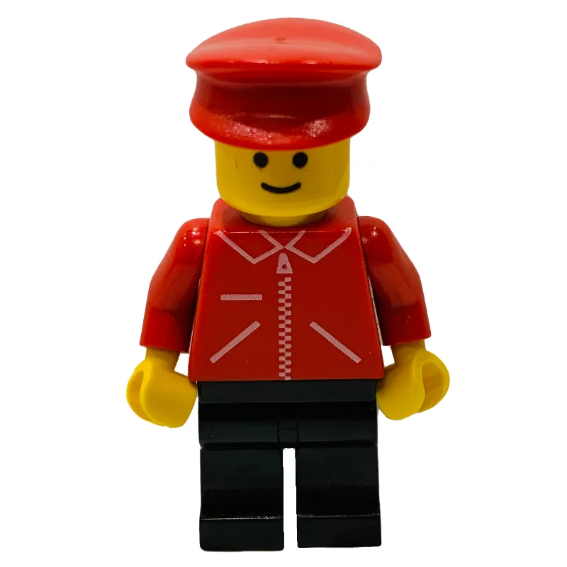 Man - Red Jacket, Black Legs. Red Hat — dans quels sets LEGO ? (fig-004972) | Brick Broker