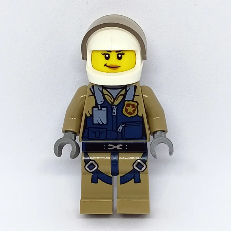 Policewoman, Dark Blue Vest over Dark Tan Jac… — minifigurine LEGO | Brick Broker