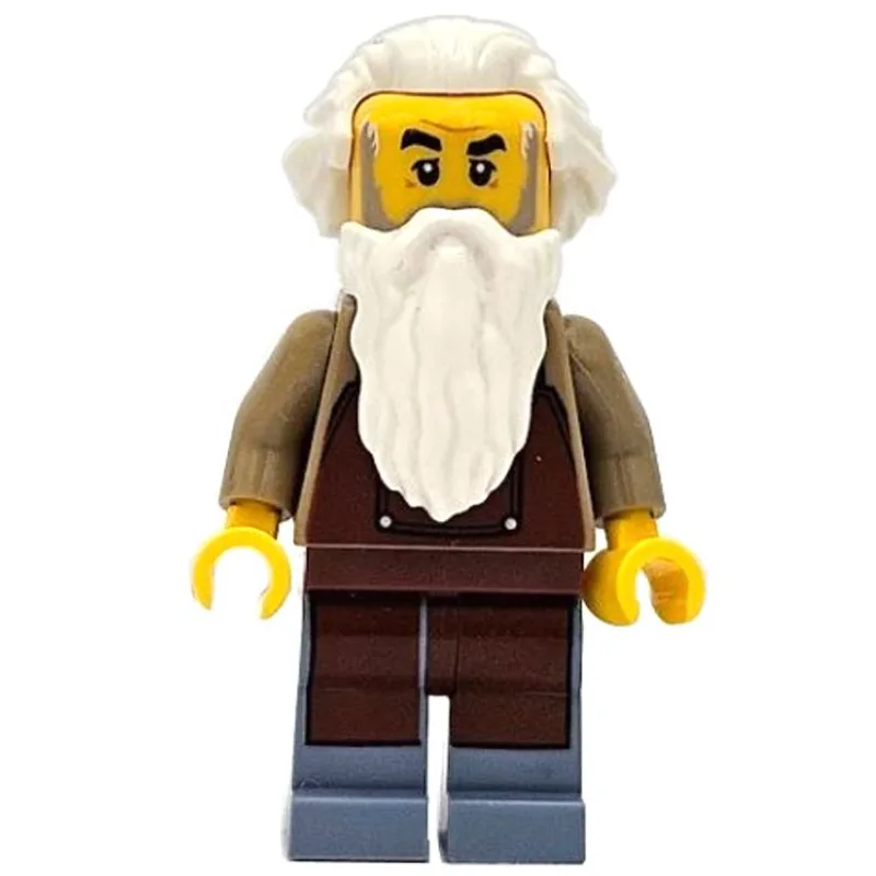 Train Worker, Dark Tan Torso, Sand Blue Legs,… — minifigurine LEGO | Brick Broker