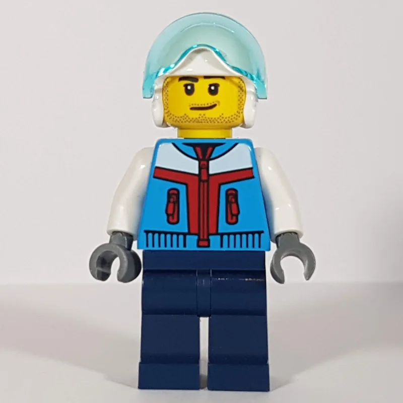 Pilot, Dark Azure Jacket, Dark Blue Legs, Whi… — minifigurine LEGO | Brick Broker