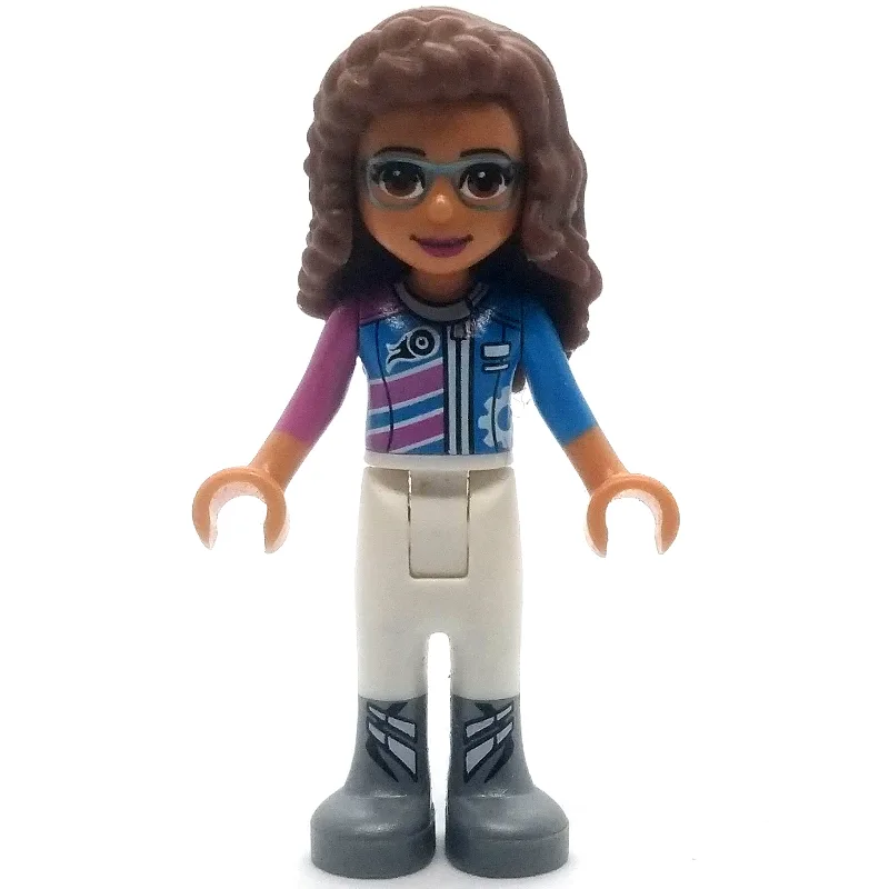 Olivia - Dark Azure/White Race Suit — dans quels sets LEGO ? (fig-001802) | Brick Broker