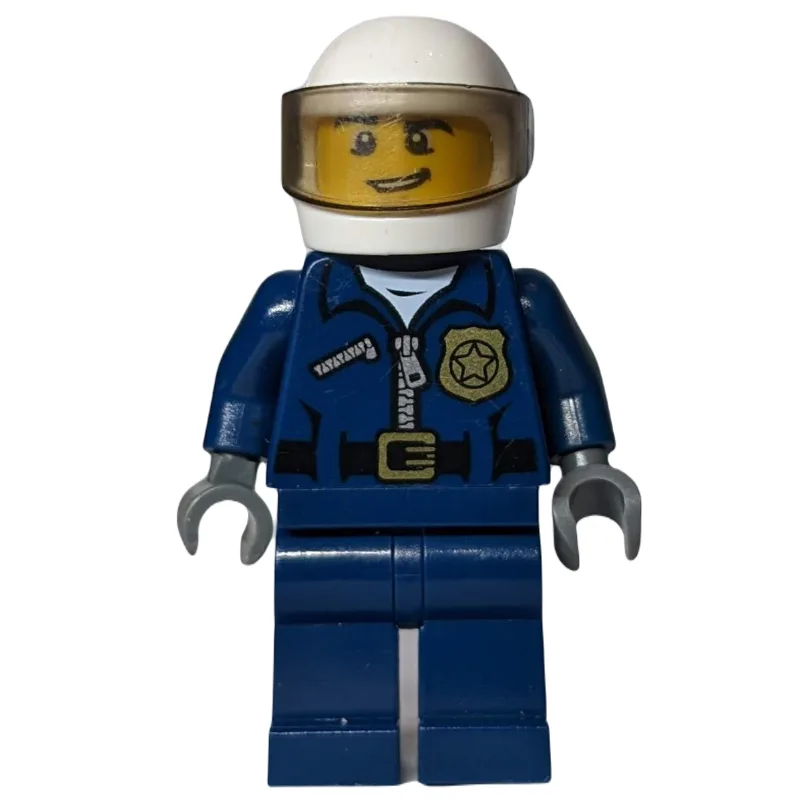 Policeman, Dark Blue Jacket with Zipper, Badg… — minifigurine LEGO | Brick Broker