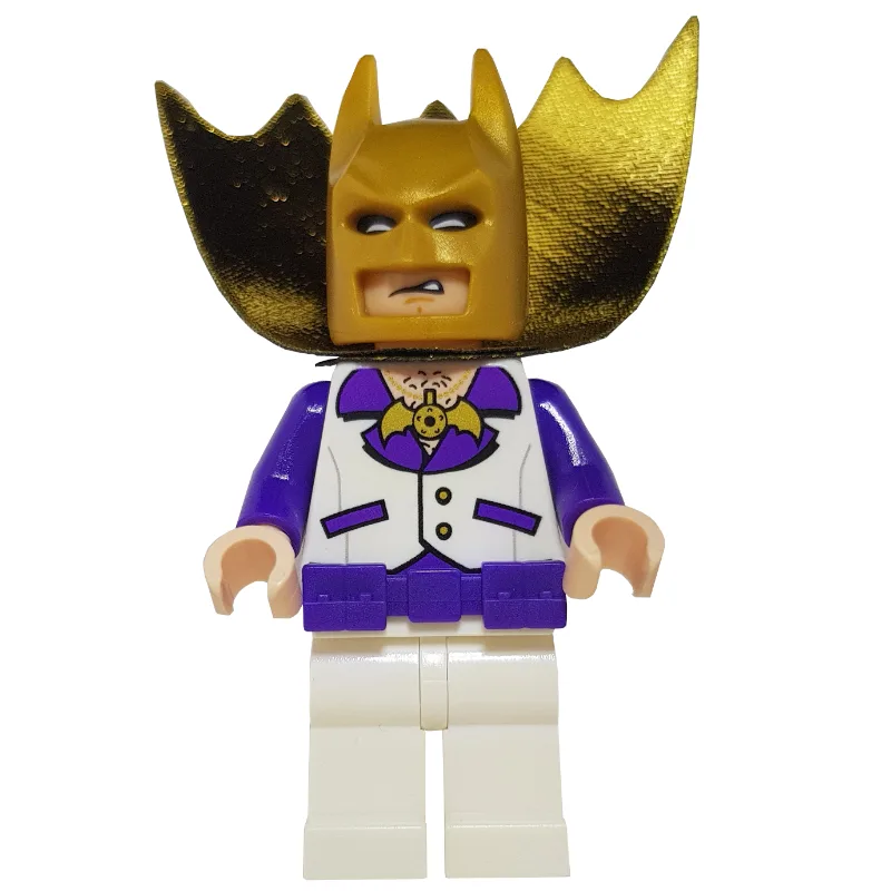 Batman, White Suit, Gold Cape and Cowl (Rolle… — minifigurine LEGO | Brick Broker