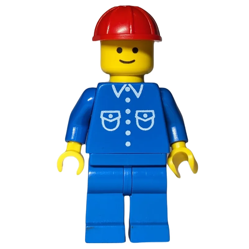 Man, Blue Shirt, Blue Legs, Red Hard Hat (362… — minifigurine LEGO | Brick Broker