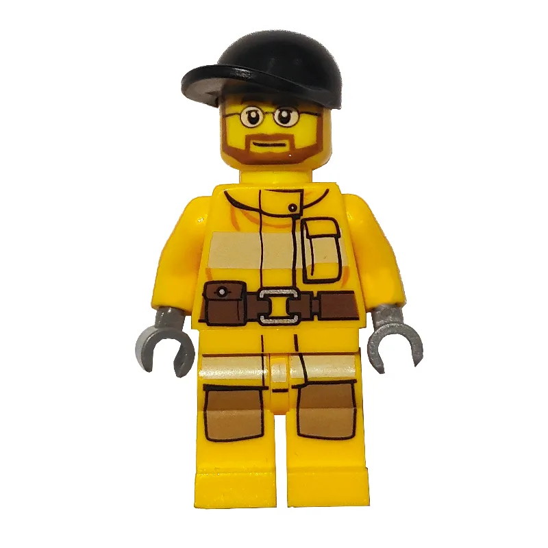 Fireman, Bright Light Orange Fire Suit, Black… — minifigurine LEGO | Brick Broker