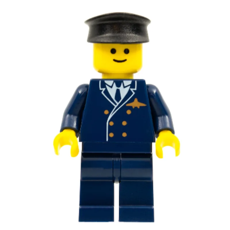 Pilot, Dark Blue Suit with Airplane Badge, Bl… — minifigurine LEGO | Brick Broker