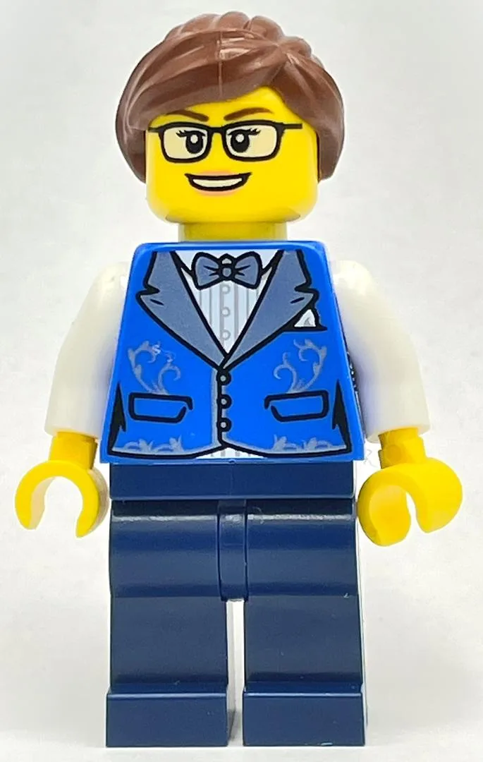 Drummer - Blue Torso, Dark Blue Legs, Reddish… — minifigurine LEGO | Brick Broker