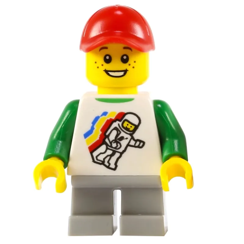 Boy, Floating Classic Spaceman on Shirt, Shor… — minifigurine LEGO | Brick Broker