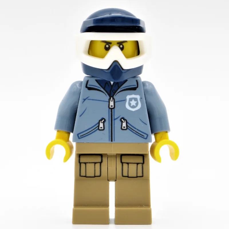 Policeman, Sand Blue Jacket with Pockets and… — minifigurine LEGO | Brick Broker