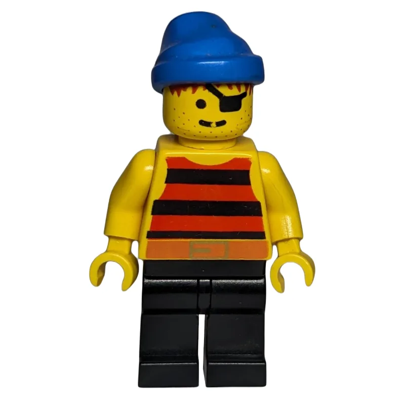 Pirate - Red/Black Stripes, Black Legs, Blue… — minifigurine LEGO | Brick Broker