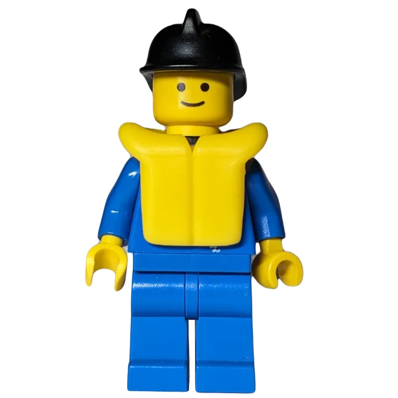 Fireman, Blue Jacket with Zipper, Black Helme… — minifigurine LEGO | Brick Broker