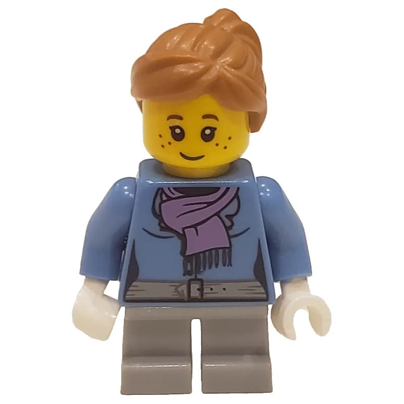 Girl, Medium Blue Jacket with Medium Lavender… — minifigurine LEGO | Brick Broker