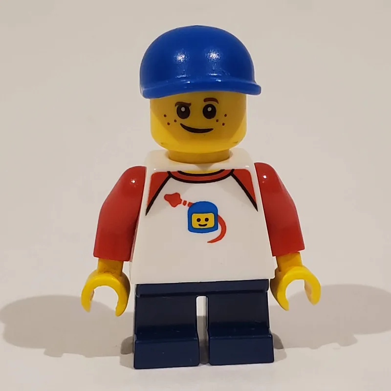 Boy, Classic Spaceman on Shirt, Short Dark Bl… — minifigurine LEGO | Brick Broker