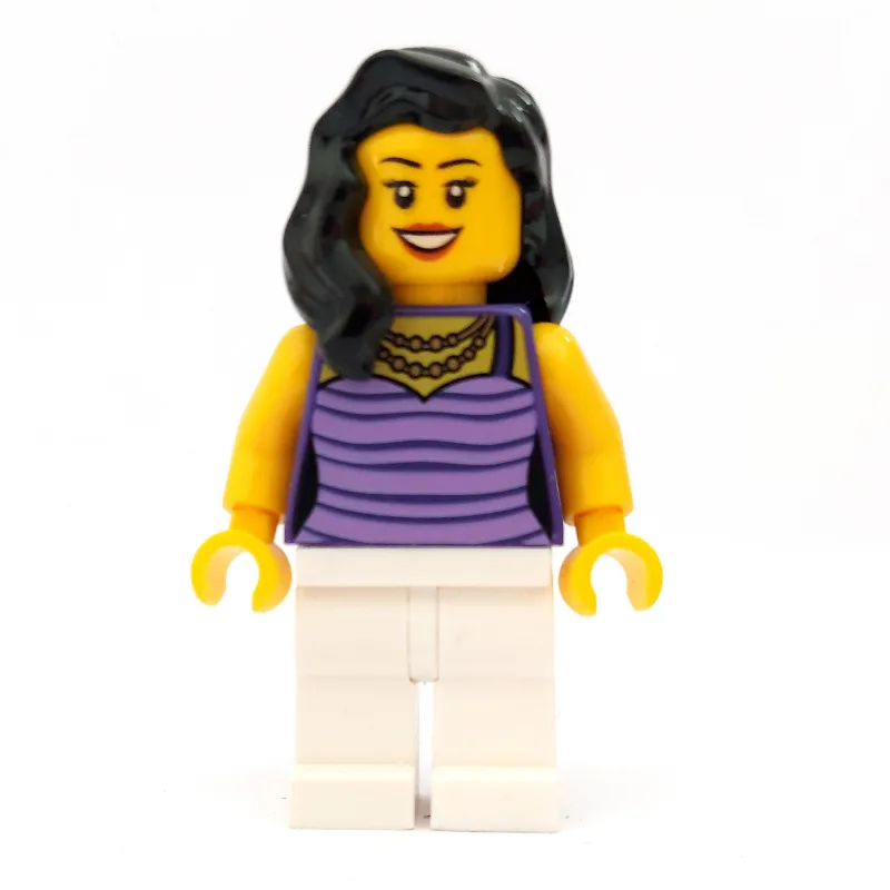 Mom in Dark Purple and Medium Lavender Stripe… — minifigurine LEGO | Brick Broker