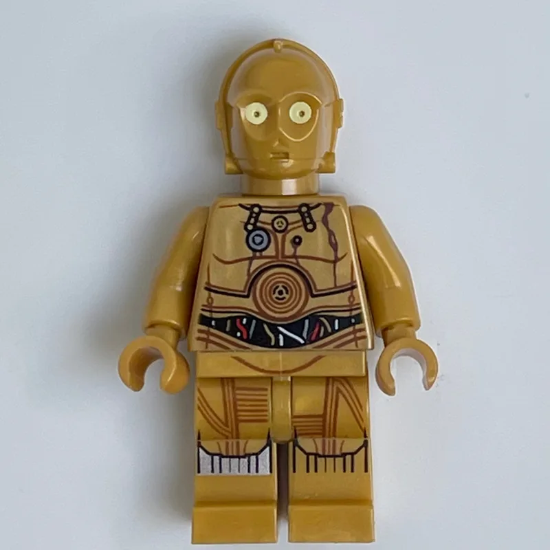 C-3PO, Pearl Gold, Colorful Wires, Printed Le… — minifigurine LEGO | Brick Broker