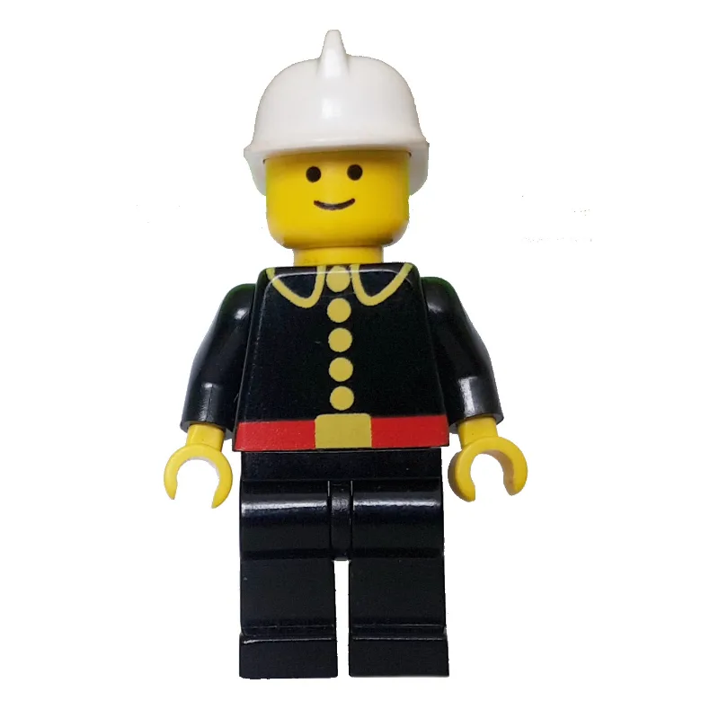 Fireman, Classic, Black Fire Jacket with Red… — minifigurine LEGO | Brick Broker