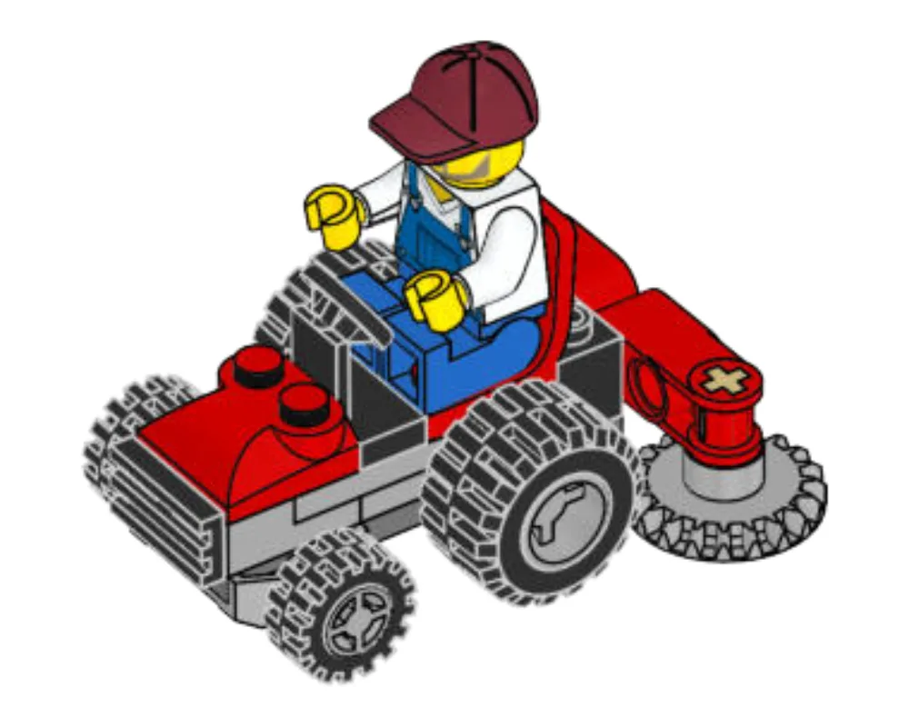 LEGO 951903 Jardinier avec Tondeuse à Gazon - prix | Brick Broker