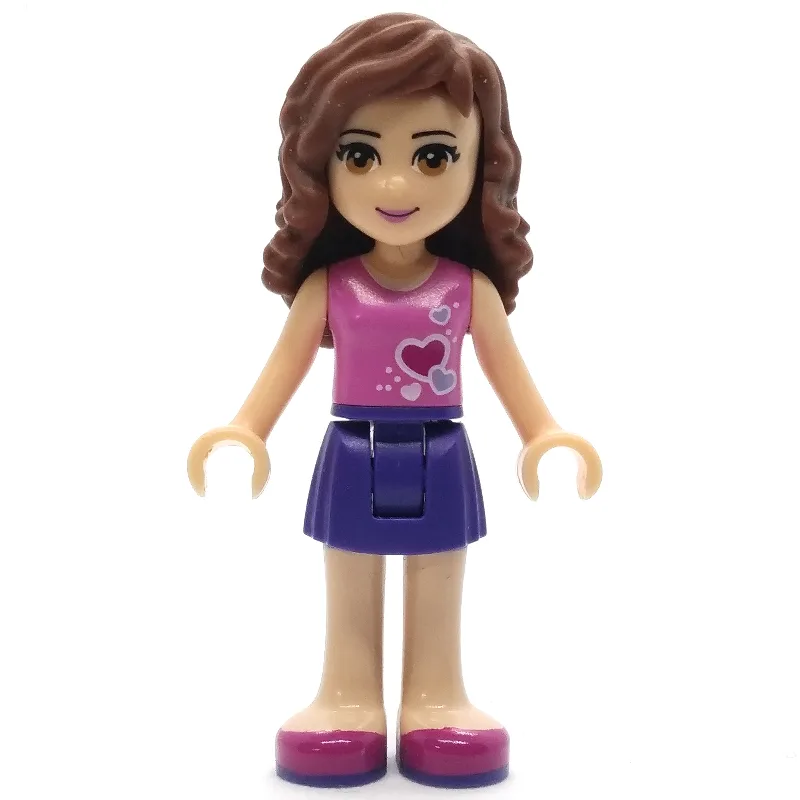 Olivia - Dark Pink Top, Dark Purple Skirt — minifigurine LEGO | Brick Broker
