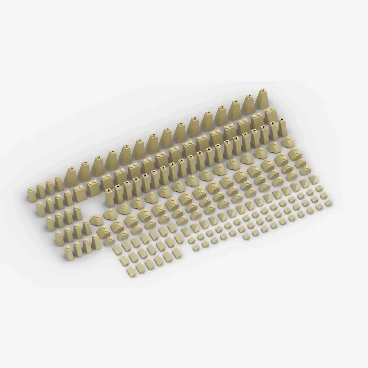 BlueBrixx Briques, Pentes, mélangés, Tan (BB-401158) - prix | Brick Broker