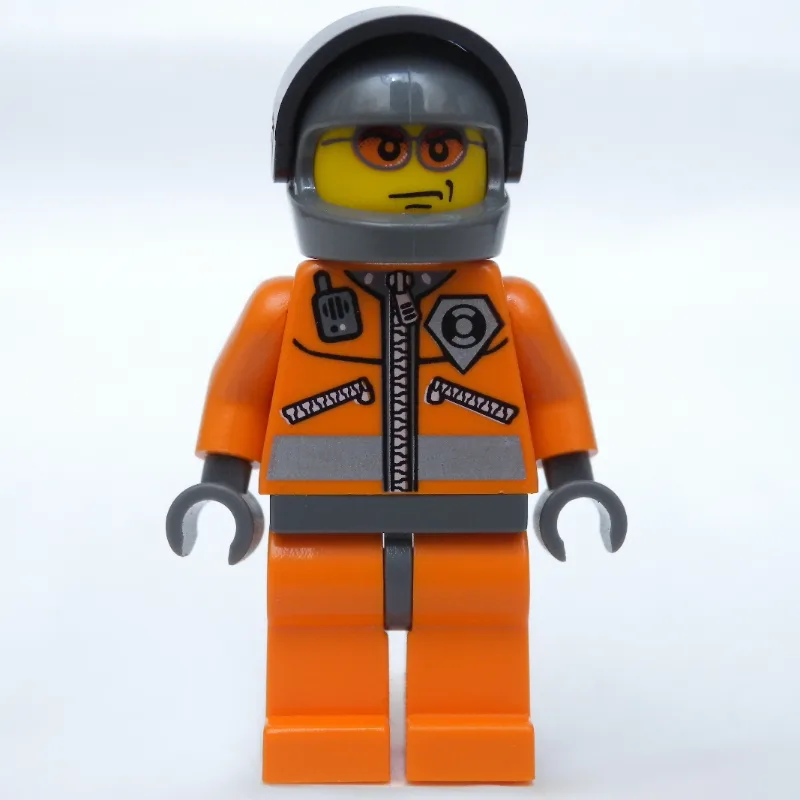 Coast Guard, Orange Jumpsuit with Zipper, Rad… — minifigurine LEGO | Brick Broker