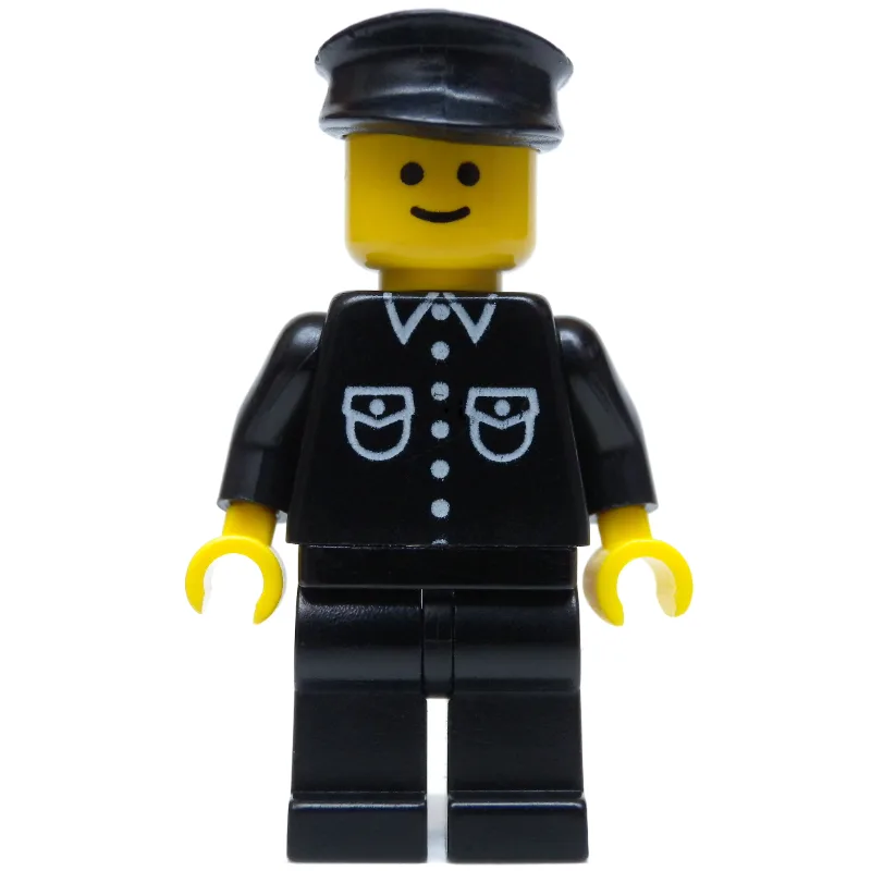 Black Torso Shirt, Black Legs, Black Hat — minifigurine LEGO | Brick Broker