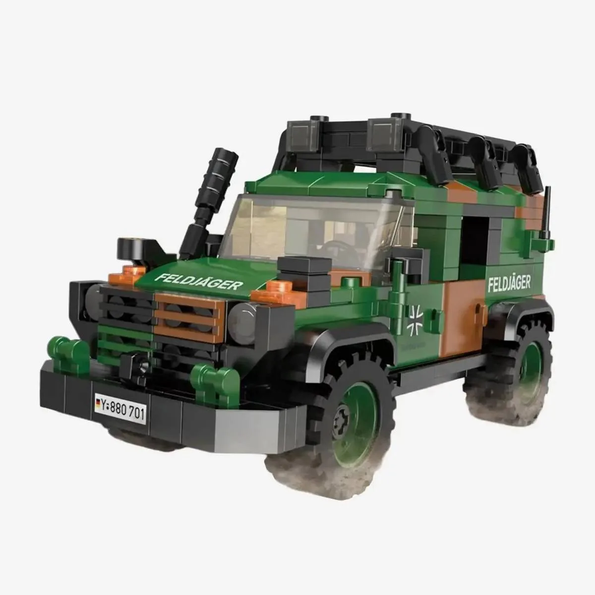 BlueBrixx Véhicule tout-terrain Wolf, Bundeswehr (BB-107590) - prix | Brick Broker