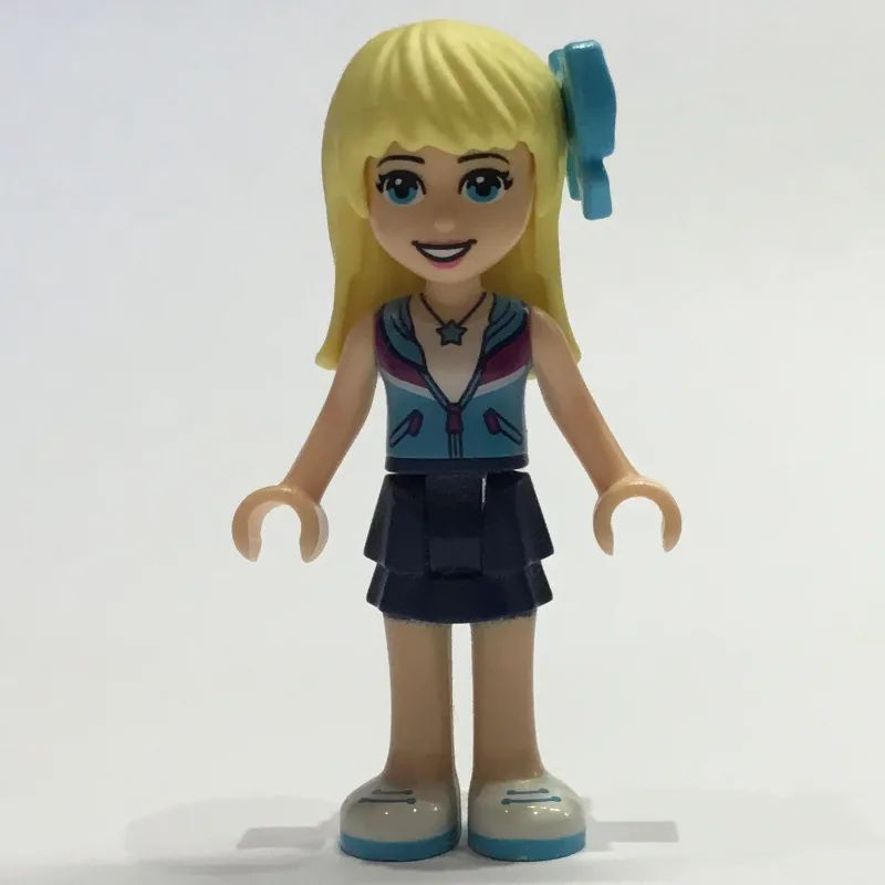 Stephanie - Azure Shirt, Dark Blue Skirt, Bow… — minifigurine LEGO | Brick Broker