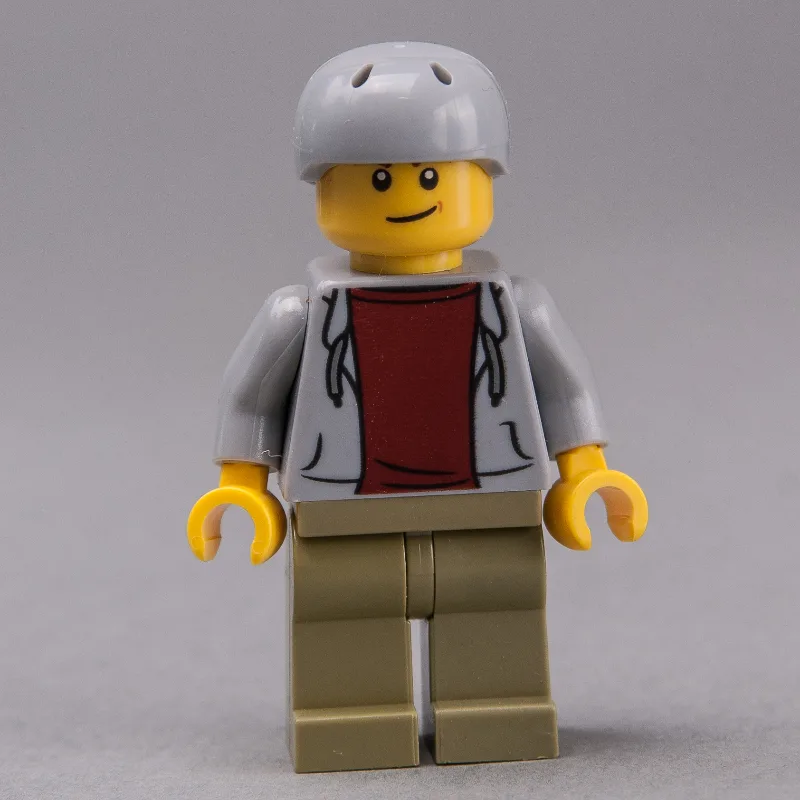 Man, Open Light Bluish Gray Hoodie over Dark… — minifigurine LEGO | Brick Broker
