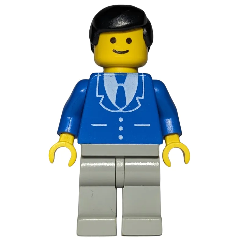 Man, Blue Jacket with Tie and Three Buttons,… — minifigurine LEGO | Brick Broker