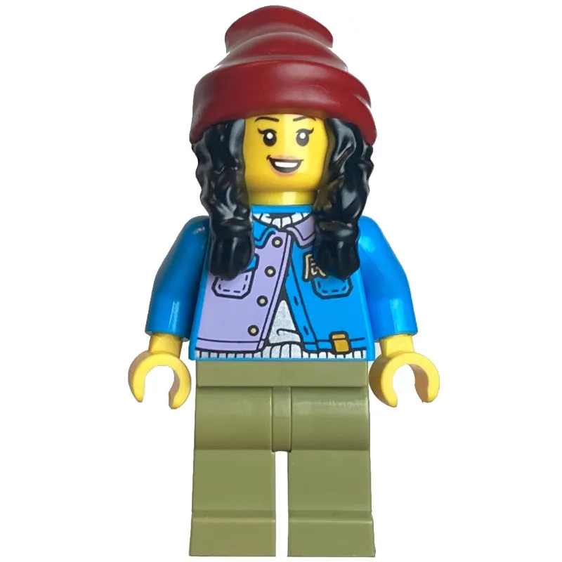 Dark Azure Torso, Olive Green Legs, Dark Red… — minifigurine LEGO | Brick Broker
