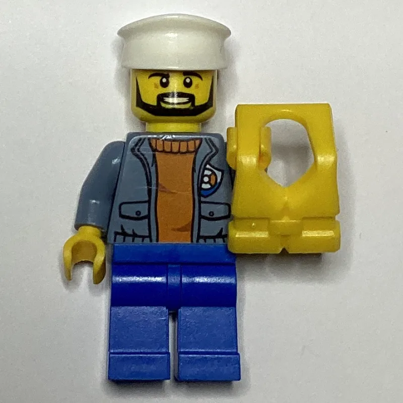 Coast Guard, Open Sand Blue Jacket with Badge… — minifigurine LEGO | Brick Broker