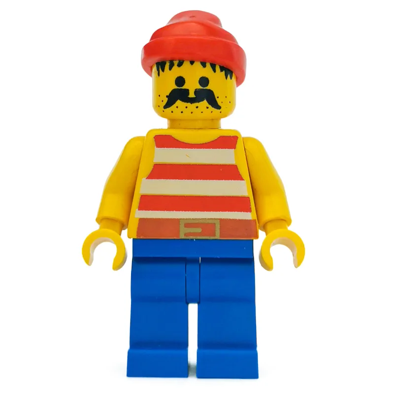 Pirate - Red Stripes, Blue Legs, Red Bandana,… — minifigurine LEGO | Brick Broker