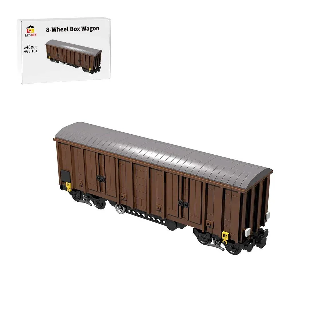 LesDiy Wagon fermé à 8 roues (LESDIY-3601176) - prix | Brick Broker