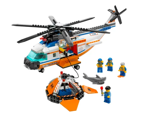 LEGO 7738 Hélicoptère des garde-côtes et radeau de sauvetage - prix | Brick Broker