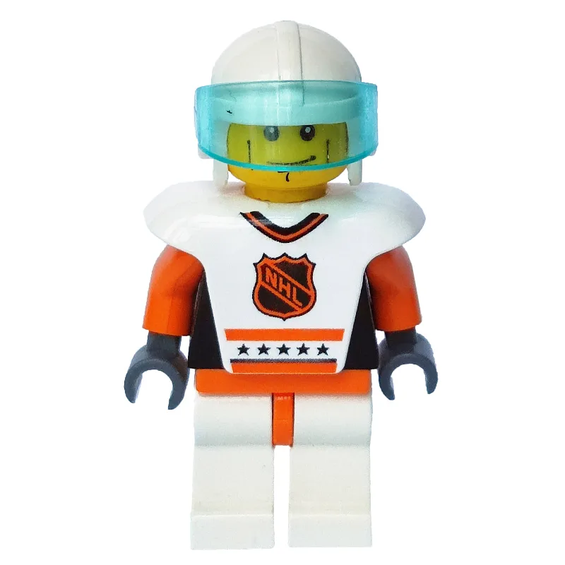 Hockey Player White Vest #6 — dans quels sets LEGO ? (fig-007188) | Brick Broker