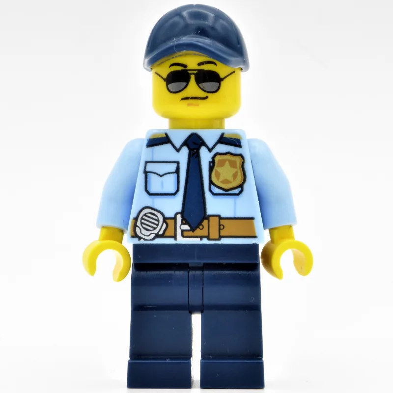 Policeman, Bright Light Blue Shirt with Dark… — minifigurine LEGO | Brick Broker