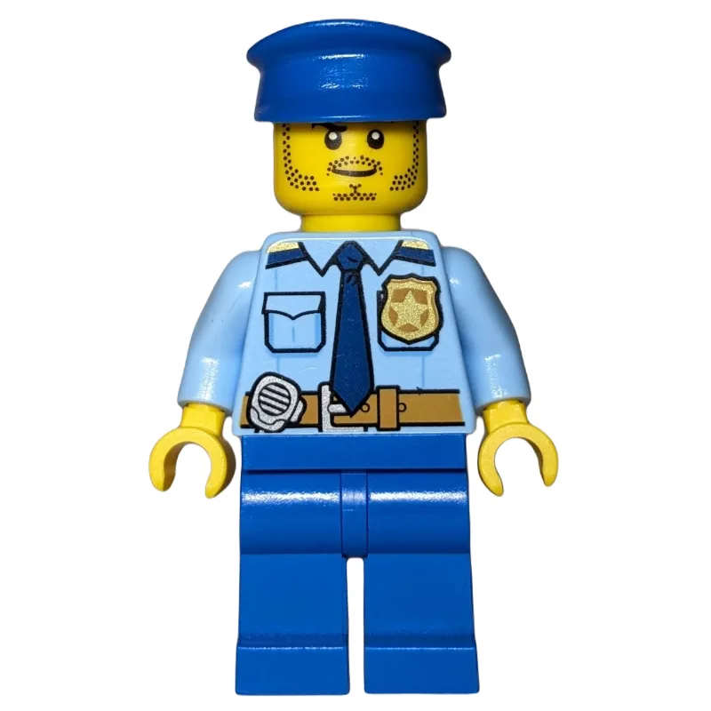 Policeman, Bright Light Blue Shirt with Dark… — minifigurine LEGO | Brick Broker
